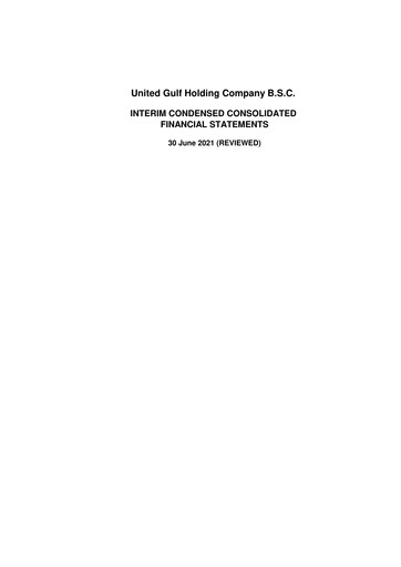 Miniature United Gulf Holding Company Bilan financier 2021-h1