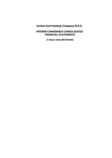 Thumbnail United Gulf Holding Company Financial Statement 2023-q1