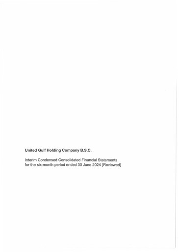 Miniature United Gulf Holding Company Bilan financier 2024-h1