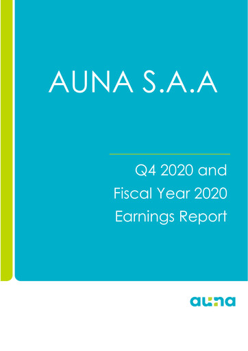 Thumbnail Auna SA Quarterly Report 2020-q4