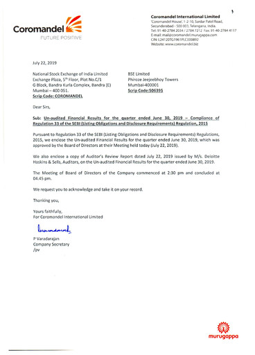 Miniature Coromandel Rapport trimestriel 2019-q1