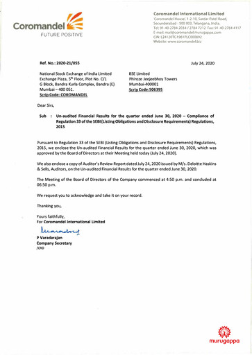 Miniature Coromandel Rapport trimestriel 2020-q1