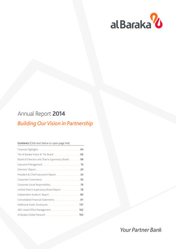 Thumbnail Al Baraka Group Annual Report 2014