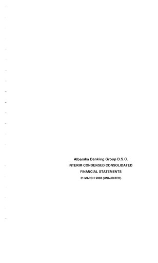 Miniature Al Baraka Group Bilan financier 2008-q1