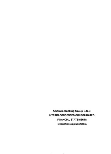 Miniature Al Baraka Group Bilan financier 2009-q1