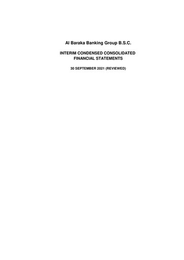 Miniature Al Baraka Group Bilan financier 2021-9m