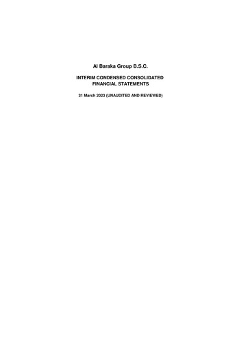 Miniature Al Baraka Group Bilan financier 2023-q1