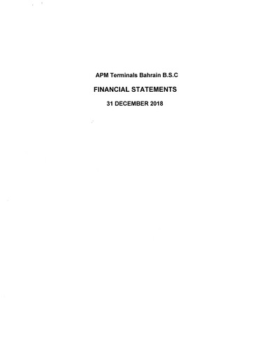 Thumbnail APM Terminals Bahrain Financial Statement 2018