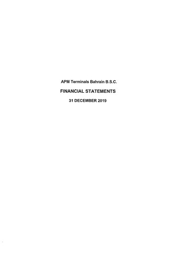 Thumbnail APM Terminals Bahrain Financial Statement 2019