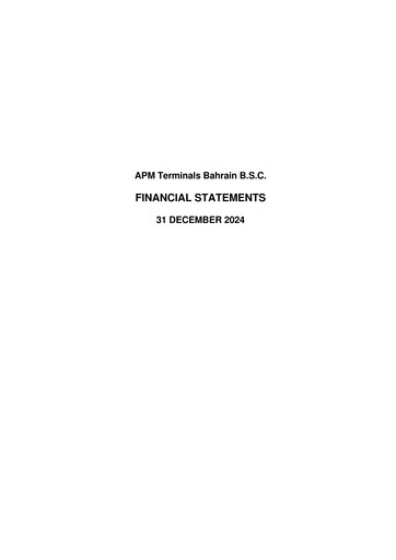 Thumbnail APM Terminals Bahrain Financial Statement 2024