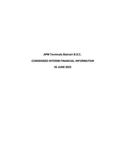Vorschaubild APM Terminals Bahrain Halbjahresbericht 2025