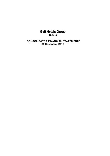 Miniature Gulf Hotels Group Bilan financier 2018