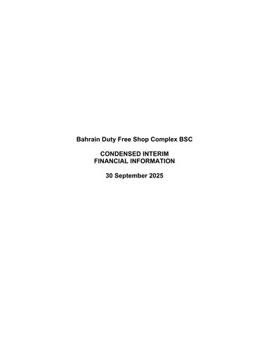 Thumbnail Bahrain Duty Free Shop Complex Financial Statement 2025-9m