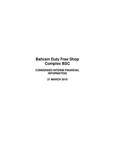 Thumbnail Bahrain Duty Free Shop Complex Quarterly Report 2018-q1