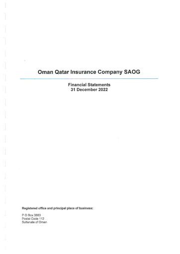 Vorschaubild OQIC Oman Qatar Insurance Company Finanzmitteilung 2022