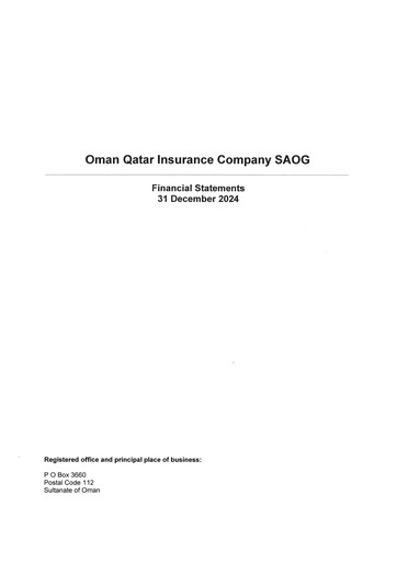 Vorschaubild OQIC Oman Qatar Insurance Company Finanzmitteilung 2024