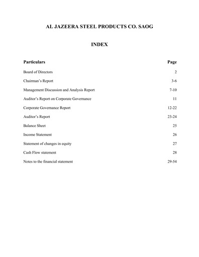 Thumbnail Al Jazeera Steel Products Annual Report 2010