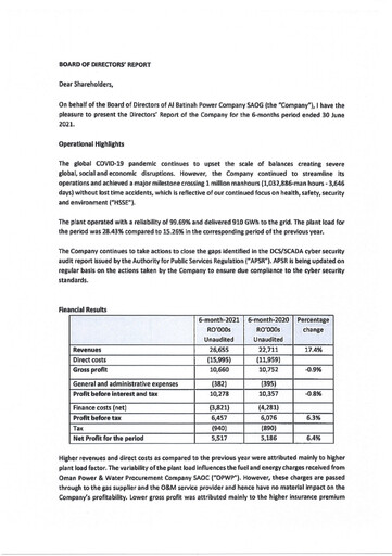 Thumbnail Al Batinah Power Financial Statement 2021-h1