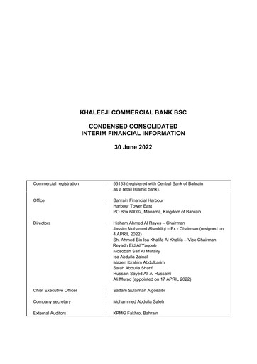 Vorschaubild Khaleeji Bank Finanzmitteilung 2022-h1