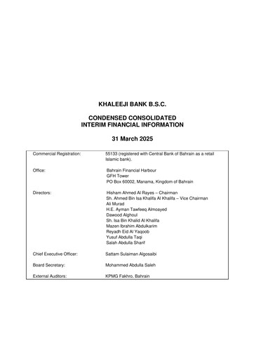 Miniature Khaleeji Bank Bilan financier 2025-q1