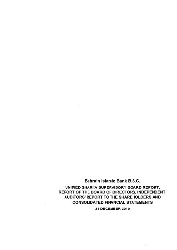 Thumbnail Bahrain Islamic Bank Financial Statement 2010