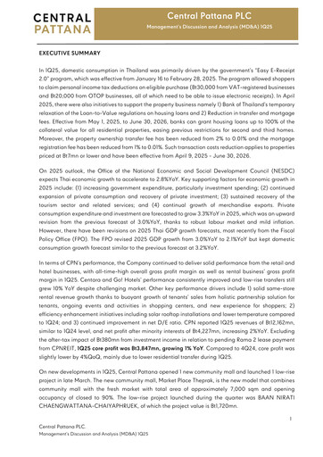 Thumbnail Central Pattana
 Quarterly Report 2025-q1