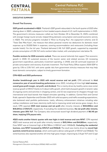 Thumbnail Central Pattana
 Quarterly Report 2025-q4