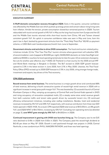 Thumbnail Central Pattana
 Quarterly Report 2026-q2