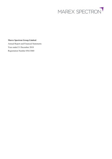 Thumbnail Marex Group Annual Report 2018