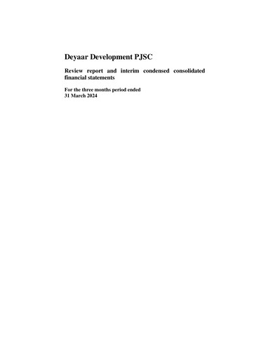 Thumbnail Deyaar Development Financial Statement 2024-q1