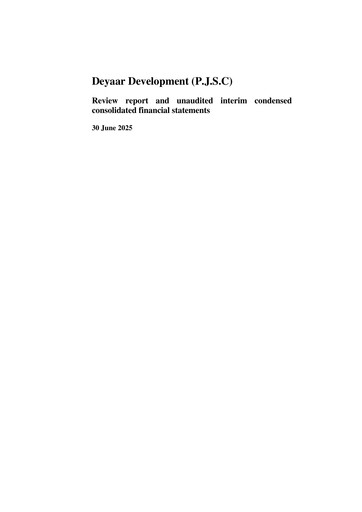 Thumbnail Deyaar Development Financial Statement 2025-q2