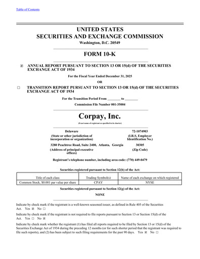 Thumbnail Corpay Annual Report 2025
