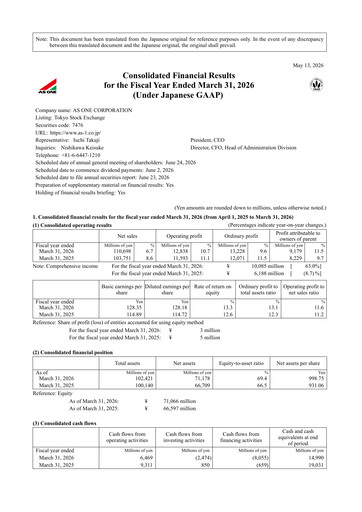 Thumbnail AS ONE Corporation Financial Statement fy2026