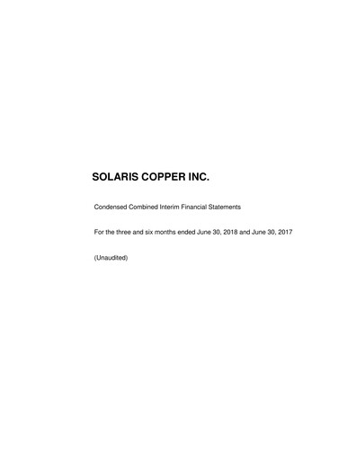 Thumbnail Solaris Resources Quarterly Report 2018-q2