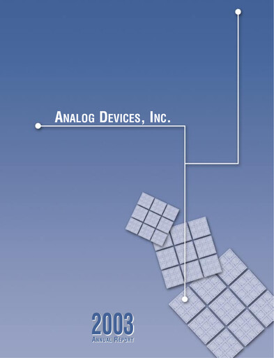Thumbnail Analog Devices Annual Report 2003