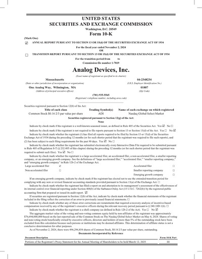 Thumbnail Analog Devices Annual Report 2024