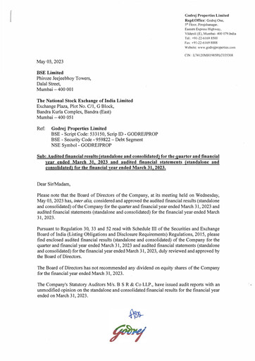 Thumbnail Godrej Properties Financial Statement 2022-2023