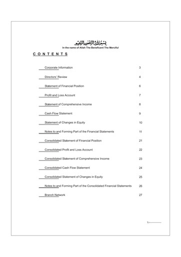 Miniature Meezan Bank Rapport trimestriel 2011-q1