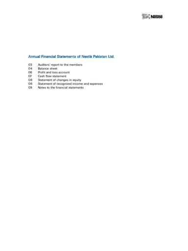 Vorschaubild Nestle Pakistan Finanzmitteilung 2006