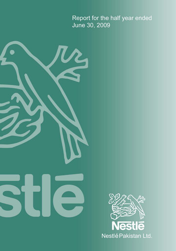 Vorschaubild Nestle Pakistan Finanzmitteilung 2009-h1