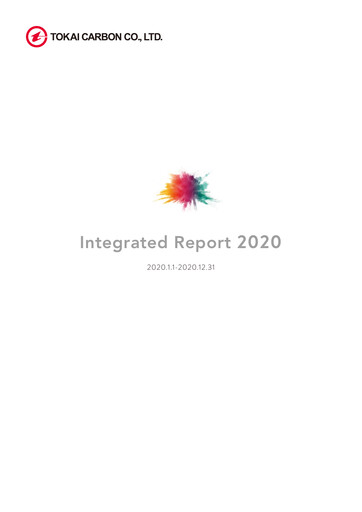 Thumbnail Tokai Carbon
 Annual Report 2020