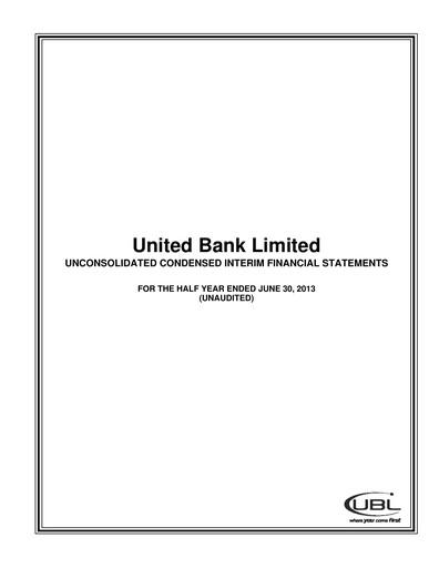 Thumbnail United Bank (Pakistan) Financial Statement 2013-h1