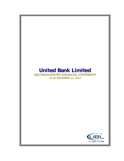 Miniature United Bank (Pakistan) Bilan financier 2013