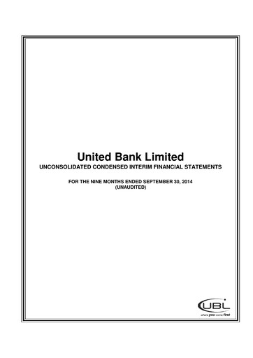 Miniature United Bank (Pakistan) Bilan financier 2014-9m