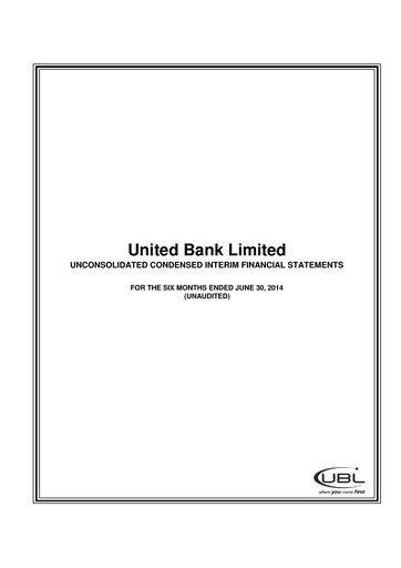 Miniature United Bank (Pakistan) Bilan financier 2014-h1