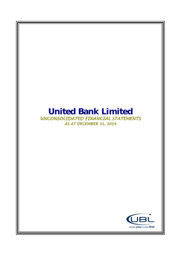 Miniature United Bank (Pakistan) Bilan financier 2014