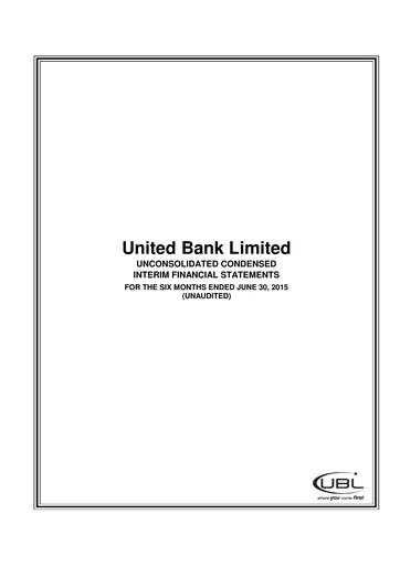 Miniature United Bank (Pakistan) Bilan financier 2015-h1