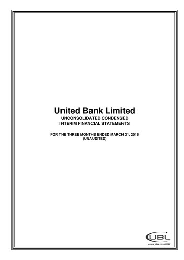 Miniature United Bank (Pakistan) Bilan financier 2016-q1