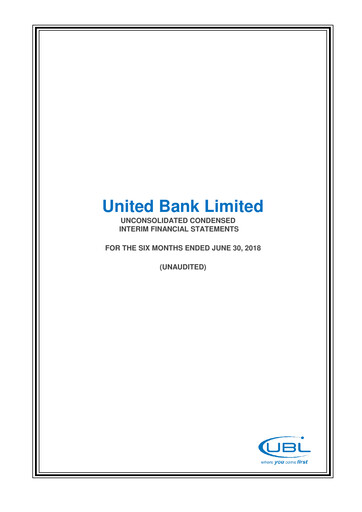 Thumbnail United Bank (Pakistan) Financial Statement 2018-h1