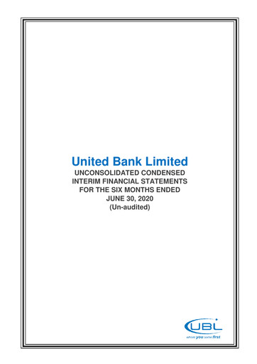 Miniature United Bank (Pakistan) Bilan financier 2020-h1